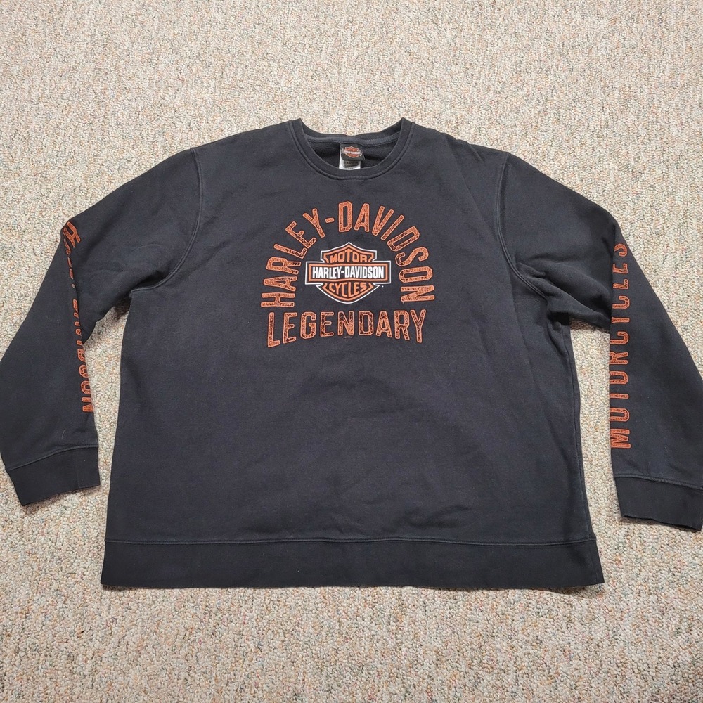 Harley Davidson Sweatshirt Mens 3XL Black Legendary Biker El Paso Texas Pullover